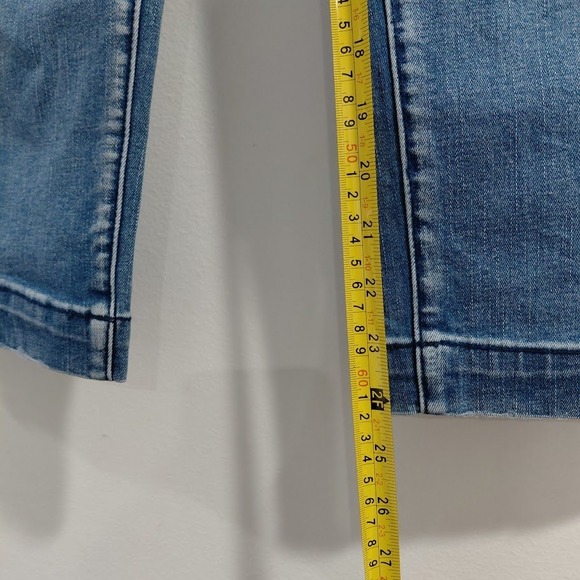Flamingals Women's Medium Blue Denim Cropped Wide Leg Jeans Size M - Picture 13 of 14